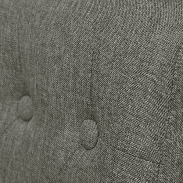vidaXL Dining Chairs 2 pcs Light Grey Fabric - Image 6