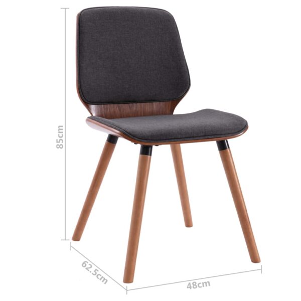 vidaXL Dining Chairs 2 pcs Grey Fabric - Image 9