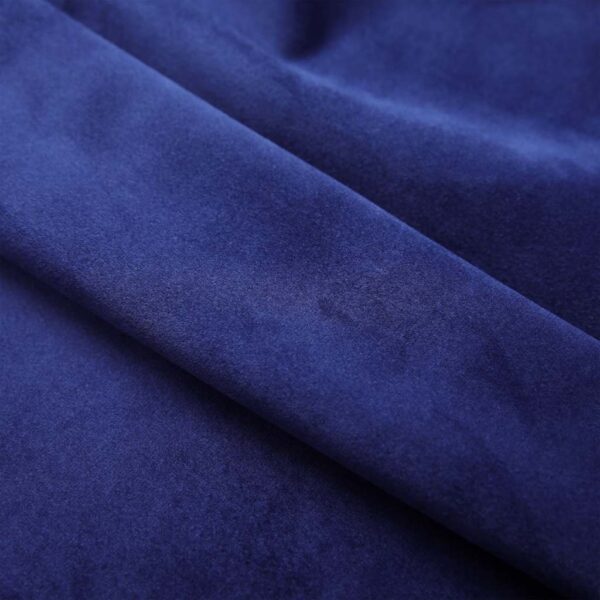 vidaXL Blackout Curtains with Rings 2 pcs Velvet Dark Blue 140x245 cm - Image 4
