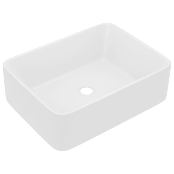 vidaXL Luxury Wash Basin Matt White 41x30x12 cm Ceramic - Image 2