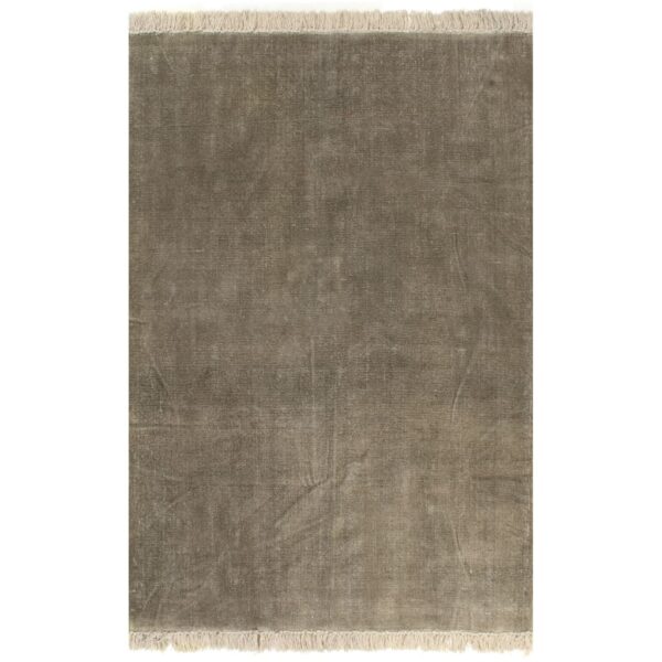 vidaXL Kilim Rug Cotton 120x180 cm Taupe - Image 1