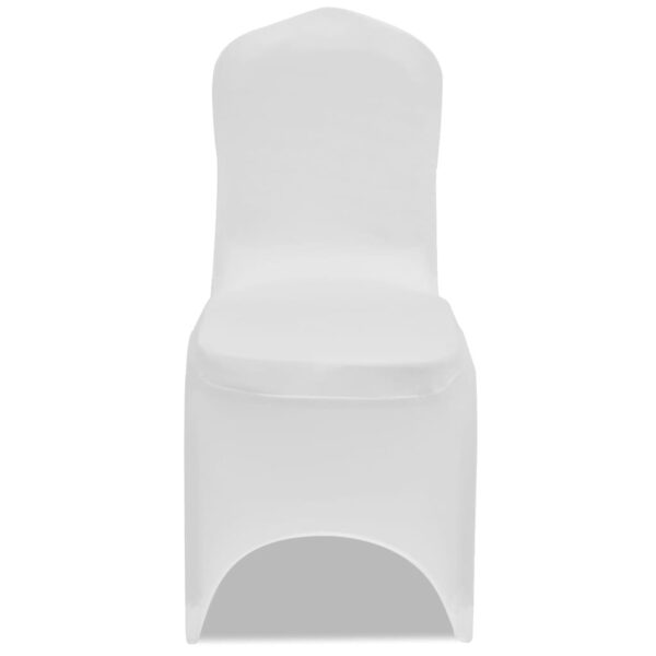 vidaXL 100 pcs Stretch Chair Covers White - Image 2