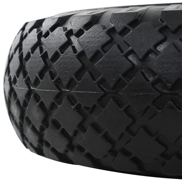vidaXL Sack Truck Wheels 2 pcs Solid PU 3.00-4 - Image 4