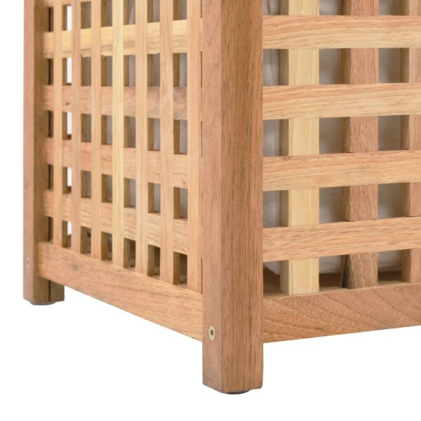 vidaXL Laundry Bin 87.5x46x67 cm Solid Walnut Wood - Image 7