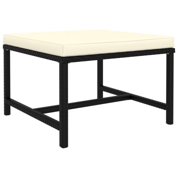 vidaXL 10 Piece Garden Lounge Set with Cushions Poly Rattan Black - Image 8