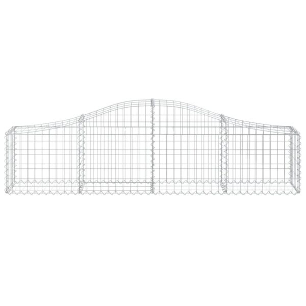 vidaXL Arched Gabion Basket 200x30x40/60 cm Galvanised Iron - Image 3