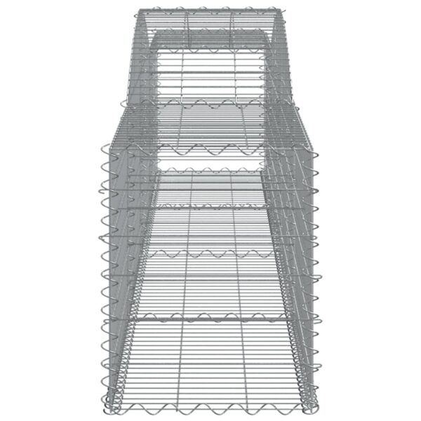 vidaXL Arched Gabion Basket 400x50x60/80 cm Galvanised Iron - Image 4