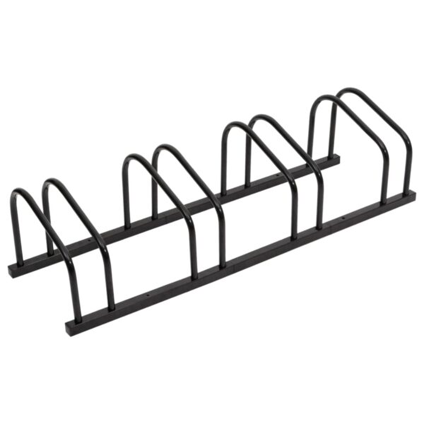 vidaXL Bike Rack for 4 Bikes Black Steel - Image 1