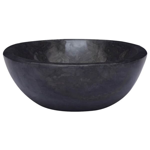 vidaXL Sink Black 53x40x15 cm Marble - Image 4