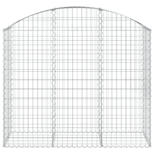 vidaXL Arched Gabion Basket 150x50x120/140 cm Galvanised Iron - Image 3
