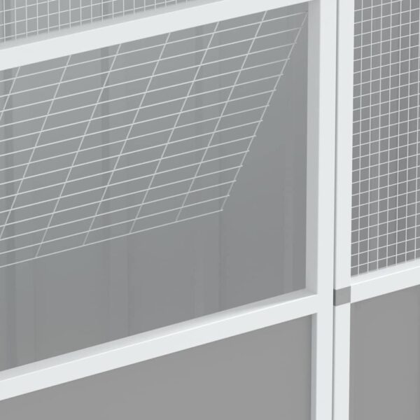 vidaXL Bird Cage Grey 115x78x200 cm Galvanised Steel - Image 5