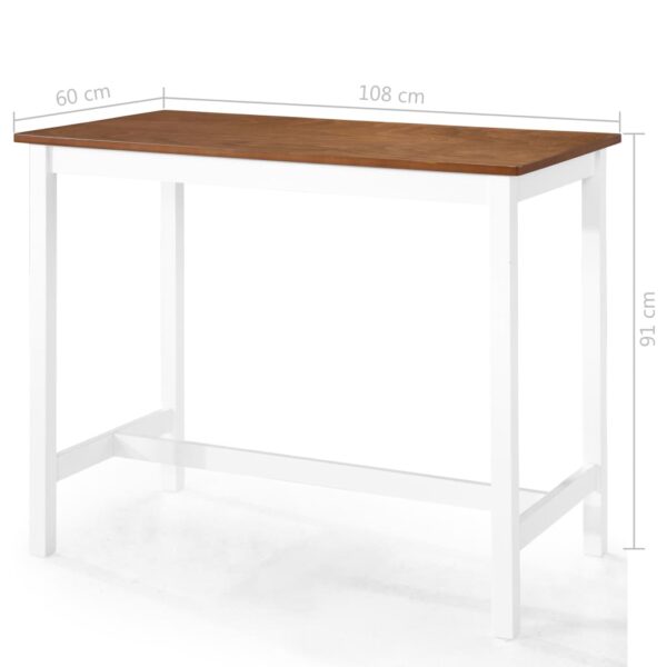 vidaXL Bar Table and Stool Set 5 Pieces MDF Dark Brown - Image 8