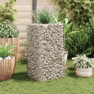 vidaXL Gabion Raised Bed Steel 50x50x100 cm