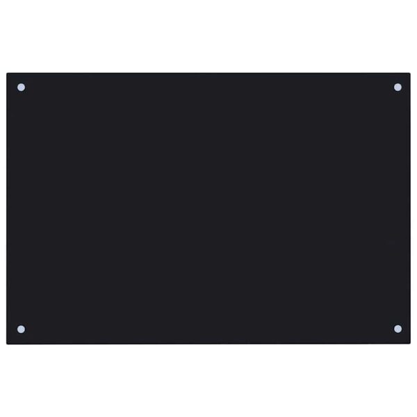 vidaXL Kitchen Backsplash Black 90x60 cm Tempered Glass - Image 2