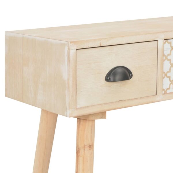 vidaXL Console Table with 3 Drawers 100x30x73 cm Solid Pinewood - Image 7