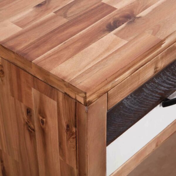 vidaXL Console Table Solid Acacia Wood 86x30x75 cm - Image 7