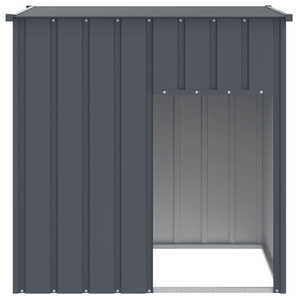 vidaXL Dog House with Roof Anthracite 110x103x109 cm Galvanised Steel - Image 3