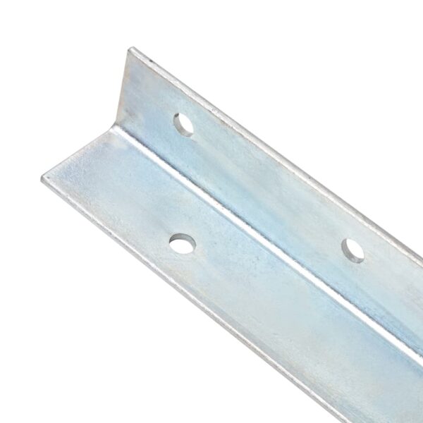vidaXL L-shaped Ground Anchors 12 pcs Galvanised Steel 5x5x50 cm - Image 3