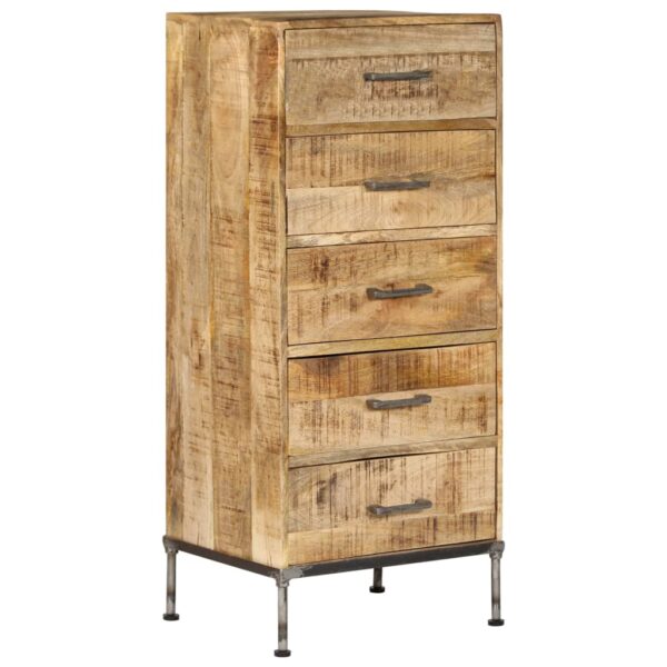vidaXL Chest of Drawers 45x35x106 cm Solid Mango Wood - Image 1