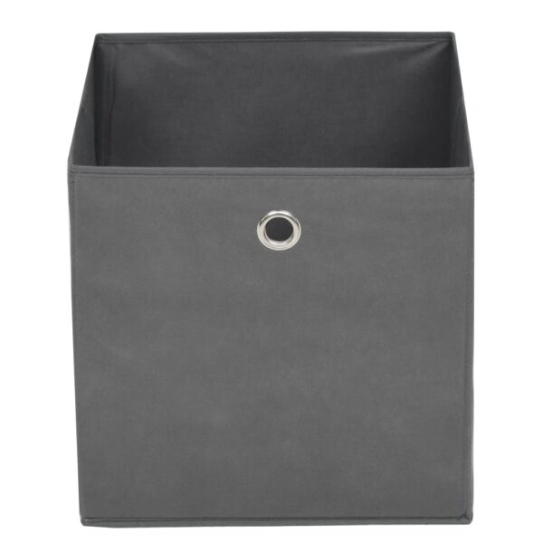 vidaXL Storage Boxes 10 pcs Non-woven Fabric 32x32x32 cm Grey - Image 4