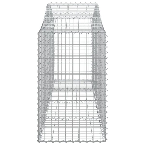vidaXL Arched Gabion Basket 200x50x80/100 cm Galvanised Iron - Image 4