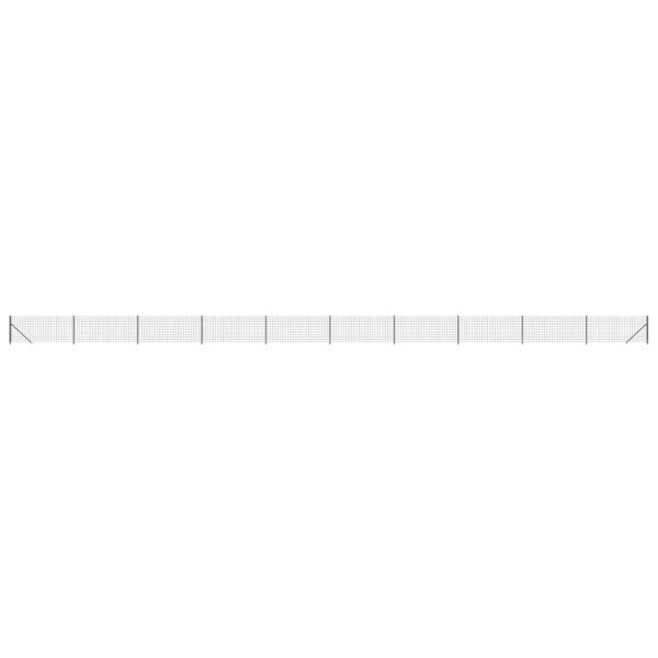 vidaXL Wire Mesh Fence with Flange Anthracite 1x25 m - Image 2