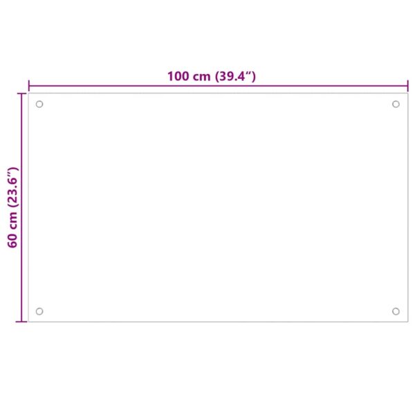 vidaXL Kitchen Backsplash Transparent 100x60 cm Tempered Glass - Image 10