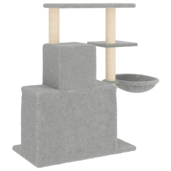 vidaXL Cat Tree with Sisal Scratching Posts Light Grey 83 cm - Image 5