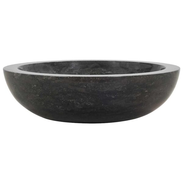 vidaXL Sink 40x12 cm Marble Black - Image 5