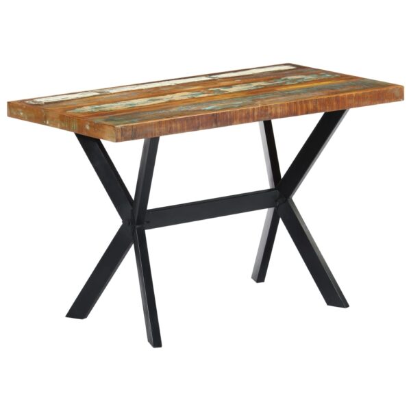 vidaXL Dining Table 120x60x75 cm Solid Reclaimed Wood - Image 9