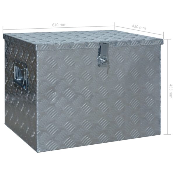 vidaXL Aluminium Box 610x430x455 mm Silver - Image 8