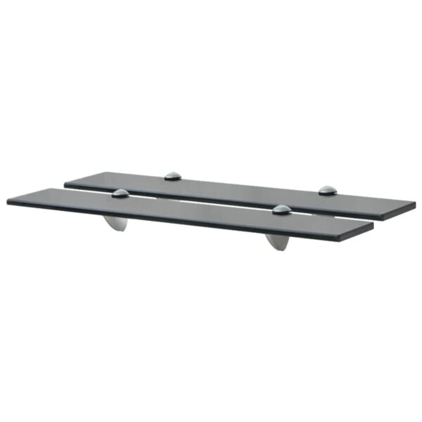 vidaXL Floating Shelves 2 pcs Glass 60x20 cm 8 mm - Image 1