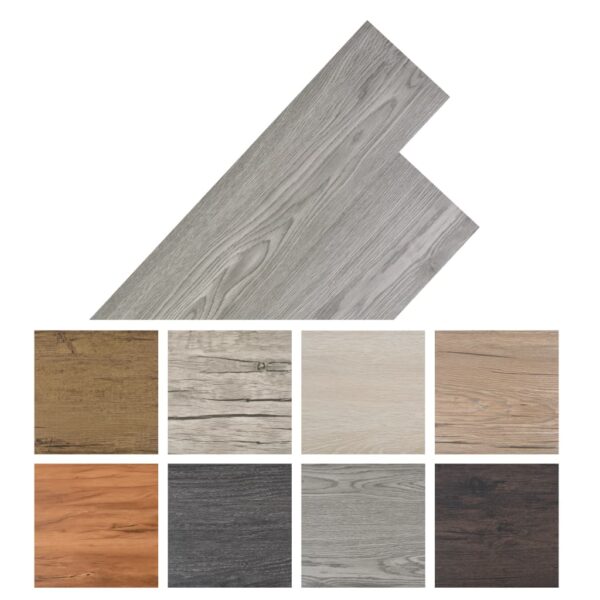 vidaXL Self-adhesive PVC Flooring Planks 5.02 m² 2 mm Dark Grey - Image 8