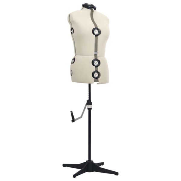 vidaXL Adjustable Dress Form Female Cream M Size 40-46 - Image 2