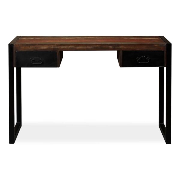 vidaXL Desk with 2 Drawers Solid Reclaimed Wood 120x50x76 cm - Image 8
