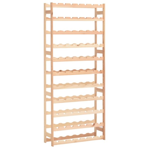vidaXL Wine Rack for 77 Bottles Solid Wood Pine - Image 2