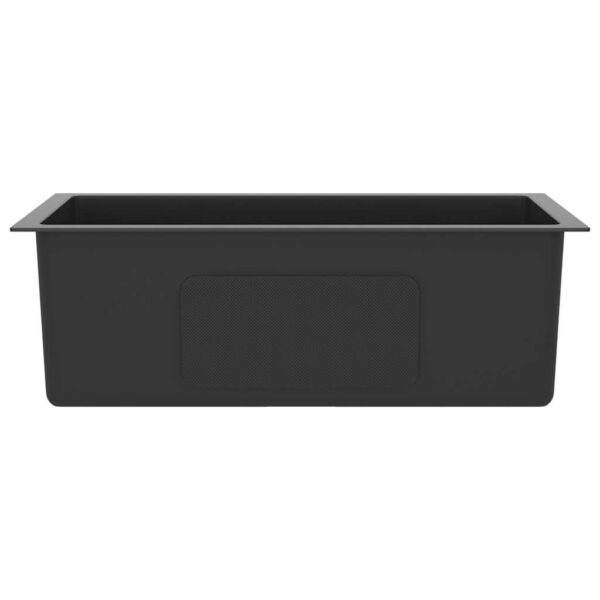 vidaXL Handmade Kitchen Sink Black Stainless Steel (AU only) - Image 4