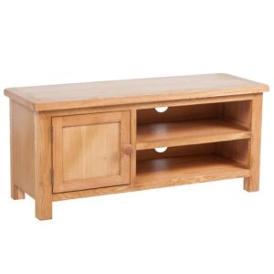 vidaXL TV Cabinet 103 x 36 x 46 cm Solid Oak Wood