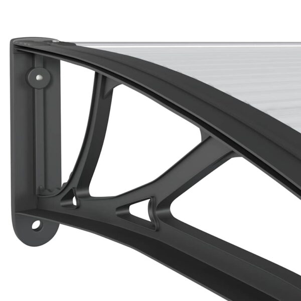 vidaXL Door Canopy Black 150x100 cm Polycarbonate - Image 6