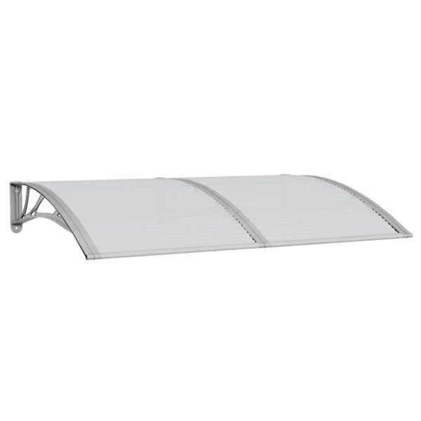 vidaXL Door Canopy Grey 150x100 cm Polycarbonate - Image 2