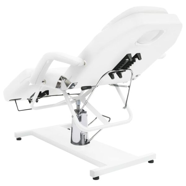 vidaXL Massage Table White 180x62x(87-112) cm - Image 5