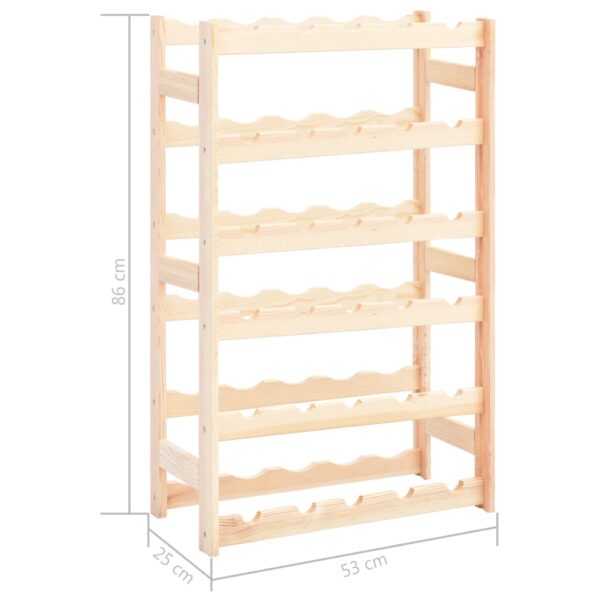 vidaXL Wine Rack for 30 Bottles Solid Wood Pine - Image 6