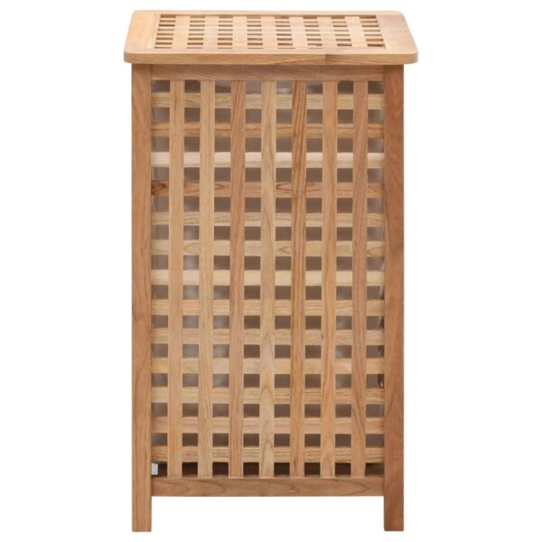 vidaXL Laundry Bin 39x39x65 cm Solid Walnut Wood - Image 3