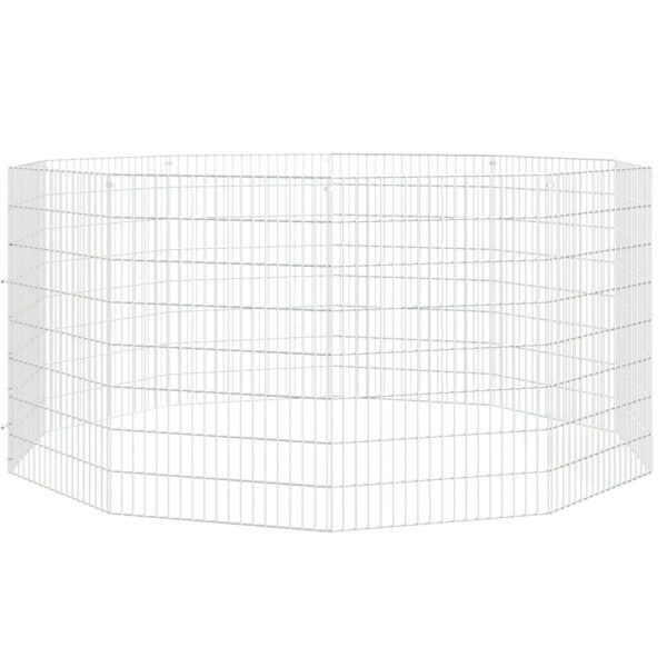 vidaXL Free Range Animal Enclosure 10-Panel 54x80 cm Galvanised Iron - Image 3