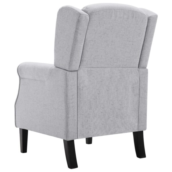 vidaXL Armchair Light Grey Fabric - Image 5