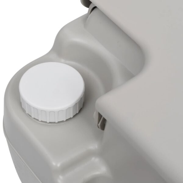vidaXL Portable Camping Toilet Grey 20+10 L - Image 9