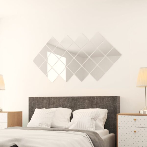 vidaXL 48 pcs Mirror Tiles Square Glass - Image 8