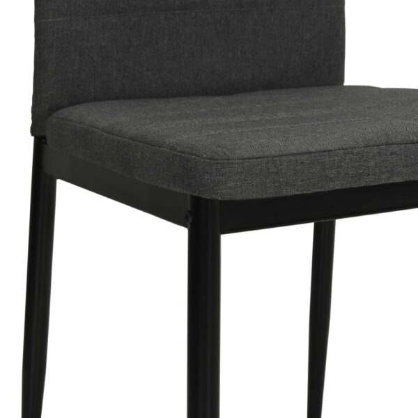 vidaXL Dining Chairs 2 pcs Dark Grey Fabric - Image 6