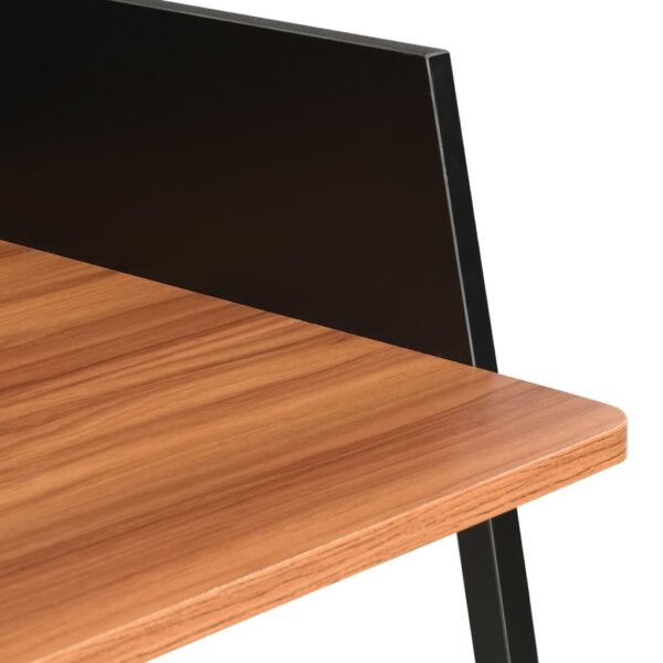 vidaXL Desk Black and Brown 90x60x88 cm - Image 7
