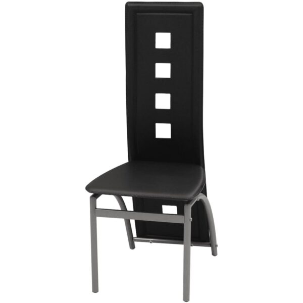 vidaXL Dining Chairs 2 pcs Black Faux Leather - Image 3